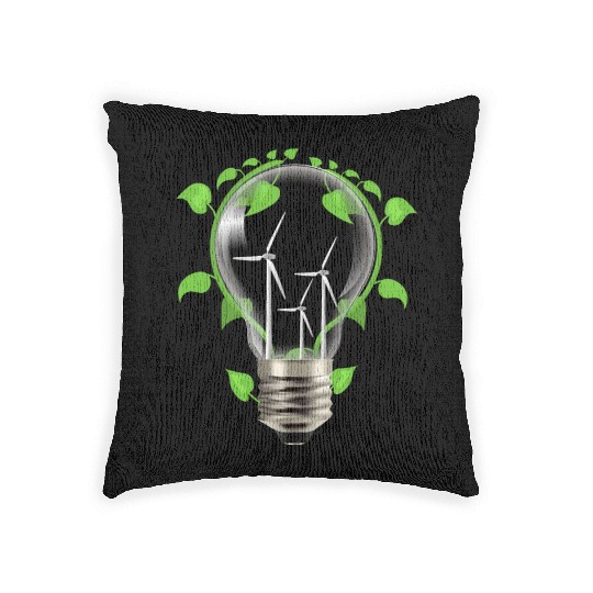 Environment light bulb Woven Pillows