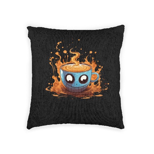 Coffee The Real Breakfast Of Champions Woven Pillows