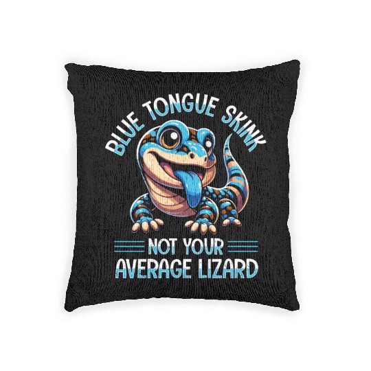 Lizard Collector Reptile Lover Blue Tongue Skink Woven Pillows