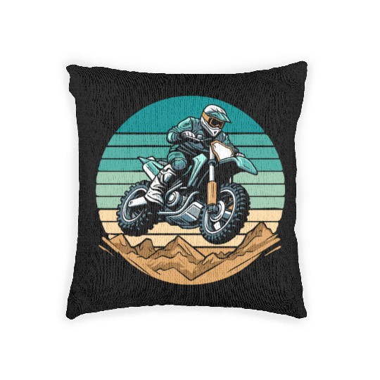 Dirt Bike Mx Motocross Supermoto Woven Pillows