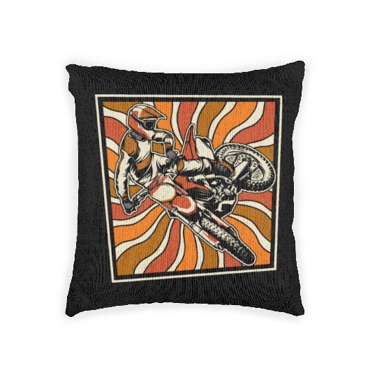 Dirt Bike Mx Motocross Supermoto Woven Pillows