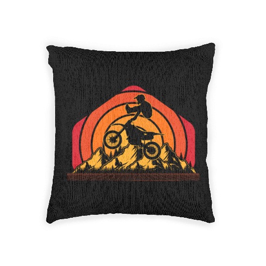 Dirt Bike Mx Motocross Supermoto Woven Pillows