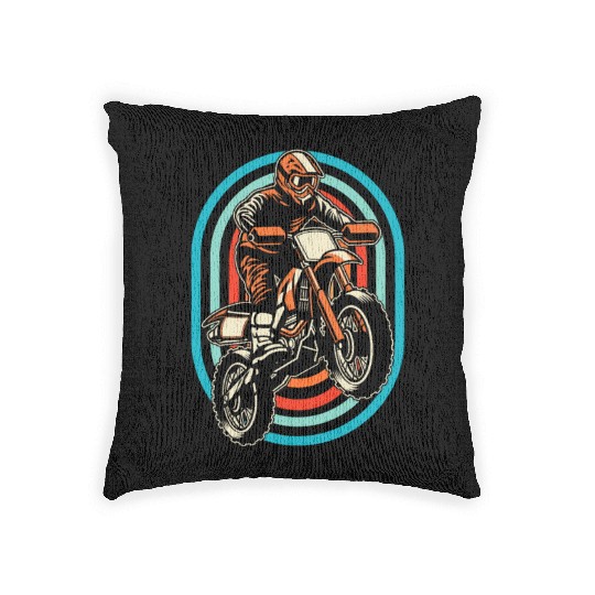 Dirt Bike Mx Motocross Supermoto Woven Pillows