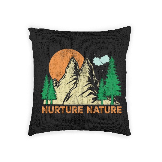 Environment nurture nature Woven Pillows