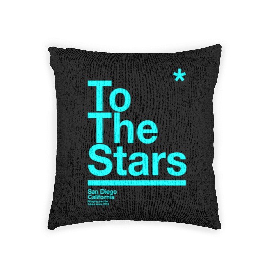 To The Stars Light Blue Woven Pillows