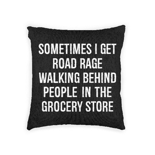 sometimes i get road race walking behind people Woven Pillows
