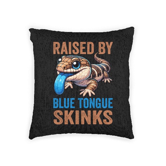 Lizard Collector Reptile Lover Blue Tongue Skink Woven Pillows