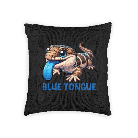 Lizard Collector Reptile Lover Blue Tongue Skink Woven Pillows