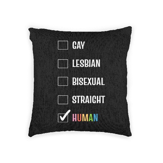 Gay Lesbian Bisexual Straight Human Gender Woven Pillows