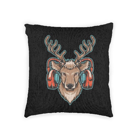 Gamer Reindeer Woven Pillows