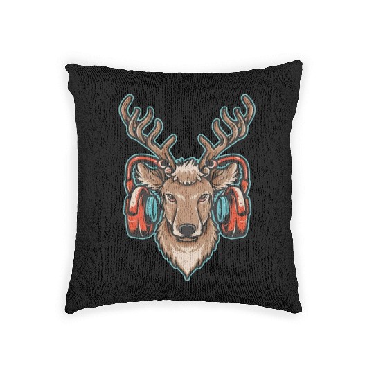 Gamer Reindeer Woven Pillows