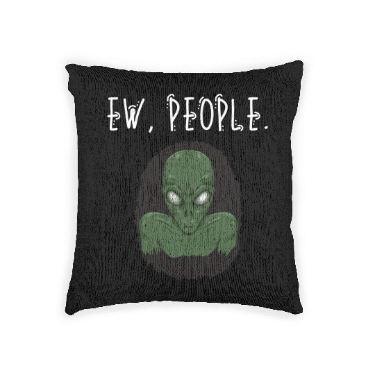 Ew People Scary Alien Shape Woven Pillows