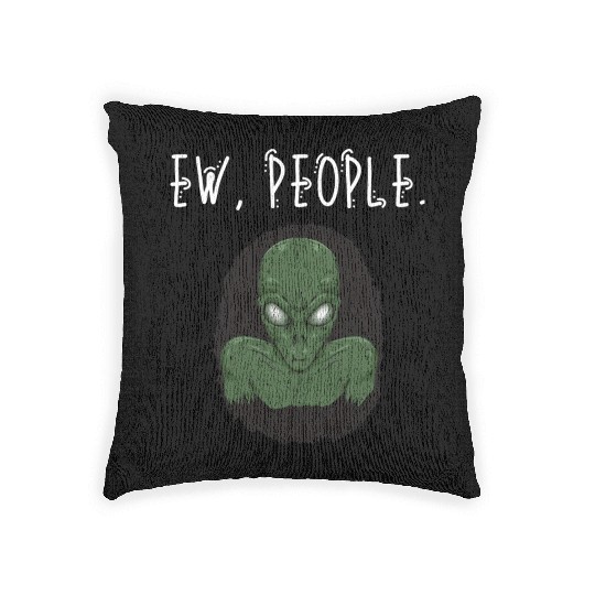 Ew People Scary Alien Shape Woven Pillows