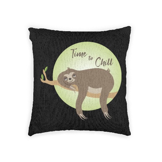 Sloth - Time To Chill Woven Pillows