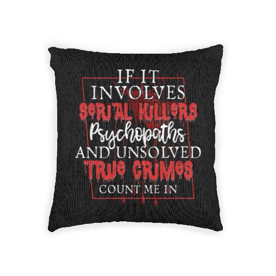 True Crime Podcast Serial Killer Murder Show Woven Pillows
