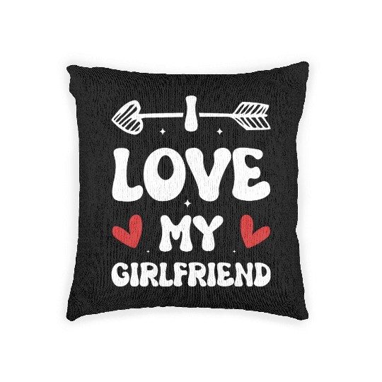 I love my Girlfriend Woven Pillows