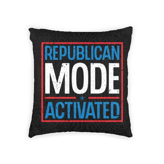 Republican Mode Activated American Voter Voting Woven Pillows
