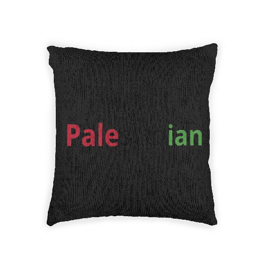 Free Palestine, red black and green, watermelon Woven Pillows