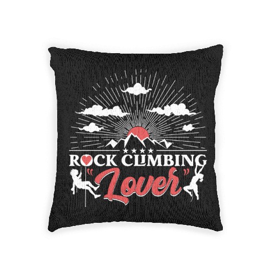 Rock Climbing Lover Woven Pillows