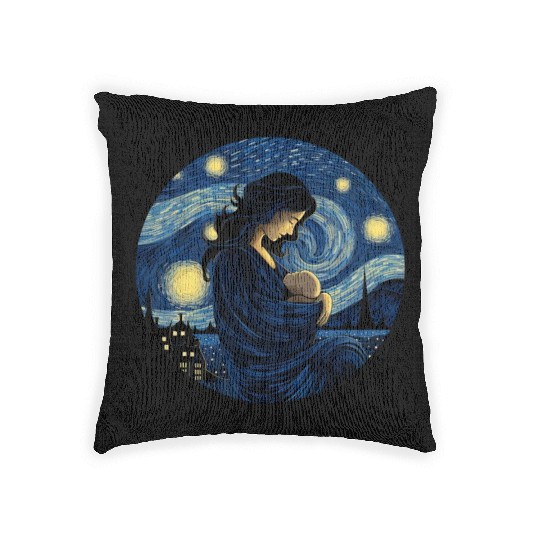 Breastfeeding Starry Night Woven Pillows Motherhood