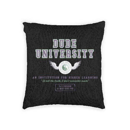 Dude University Woven Pillows