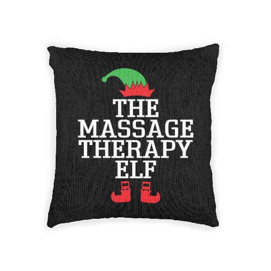 The massage therapy ELF, Xmas Christmas Gifts Woven Pillows