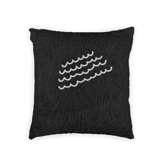 Lonely Black Whale In The Ocean Woven Pillows