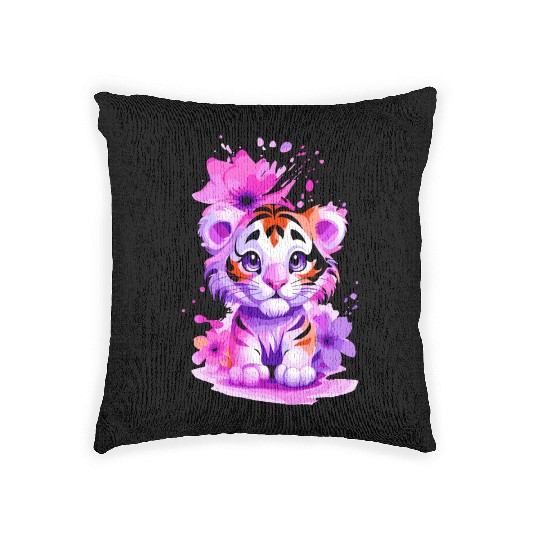 Tiger Cub Woven Pillows