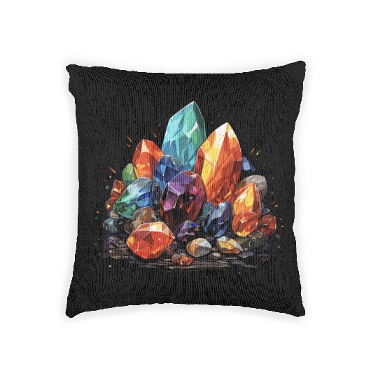 Lapidary Artist Gemstone Stone Collecting Stone Woven Pillows