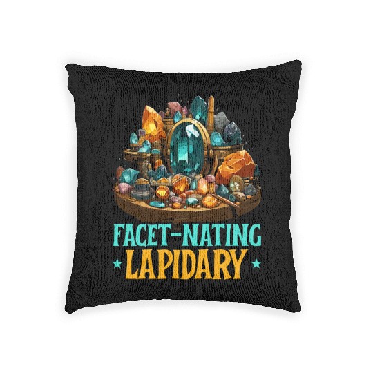 Lapidary Artist Gemstone Stone Collecting Stone Woven Pillows