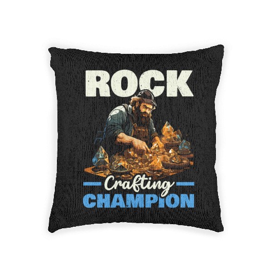 Lapidary Artist Gemstone Stone Collecting Stone Woven Pillows