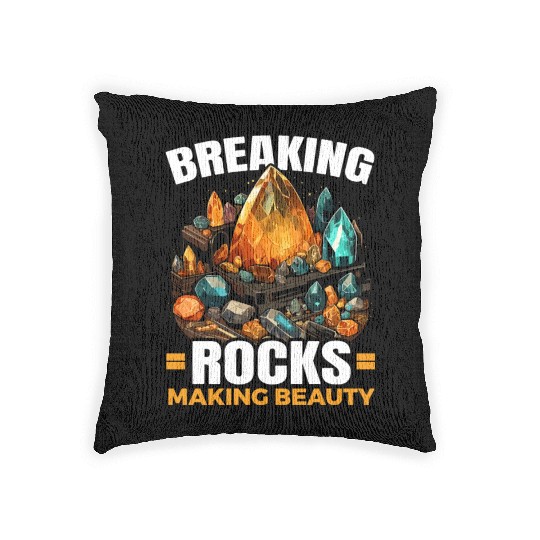 Lapidary Artist Gemstone Stone Collecting Stone Woven Pillows