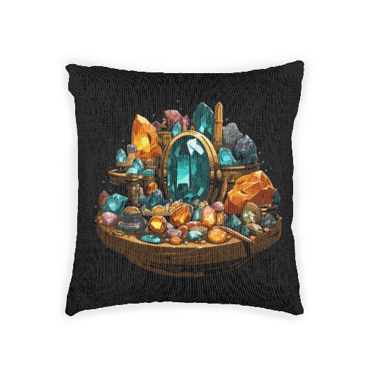 Lapidary Artist Gemstone Stone Collecting Stone Woven Pillows