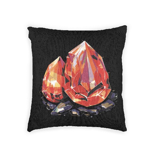 Lapidary Artist Gemstone Stone Collecting Stone Woven Pillows