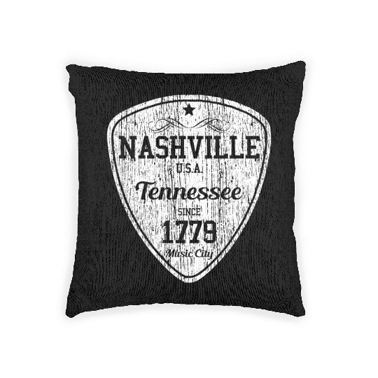 Nashville Tennessee Usa Music City Country Music V Woven Pillows