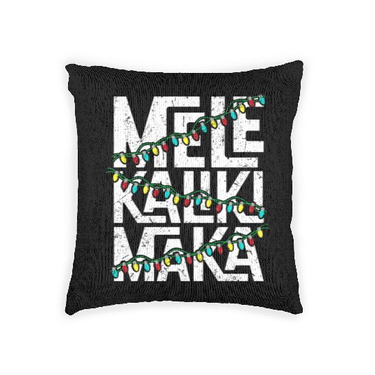 Mele Kalikimaka Hawaiian Christmas Holidays Themed Woven Pillows