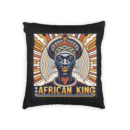 African King Gift For Afrocentric Lovers Woven Pillows