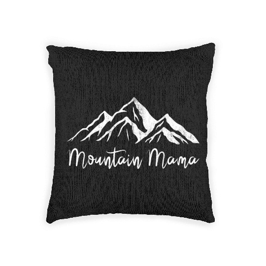 Mothers day mountain mama Woven Pillows
