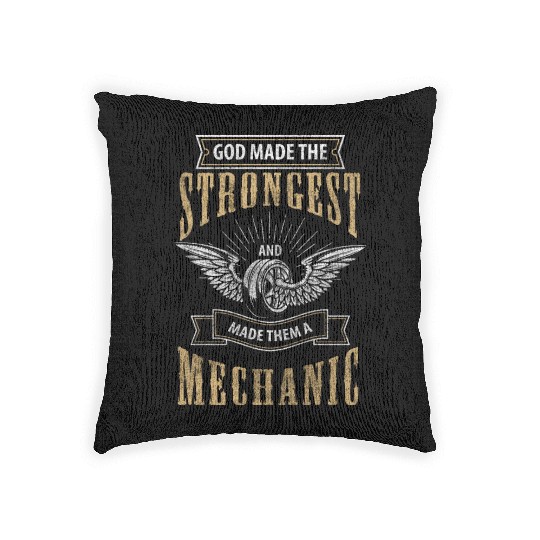 Mechanic Workshop Mechatronics Engineer Hobbyist Woven Pillows