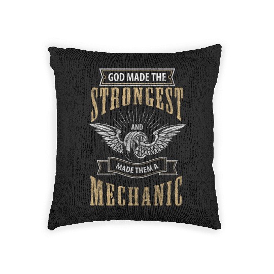 Mechanic Workshop Mechatronics Engineer Hobbyist Woven Pillows