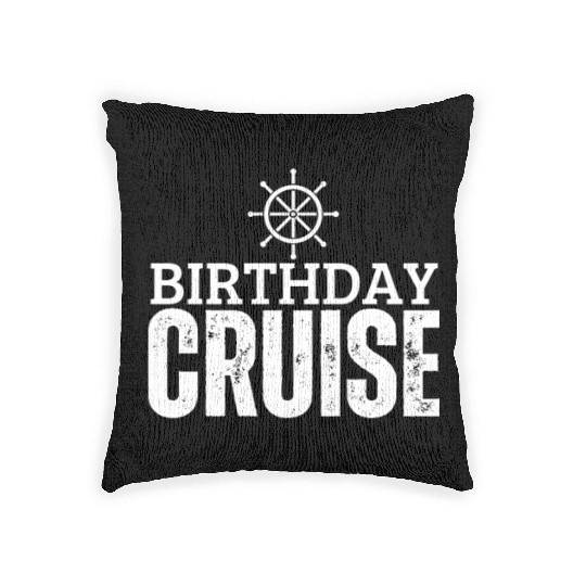 Birthday Cruise Ship Cruise Woven Pillows