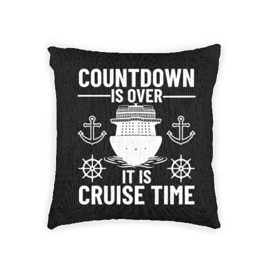 Cruise Ship It's Cruise Time Cruise Woven Pillows