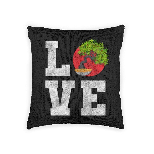Bonsai Grower Japanese Woven Pillows
