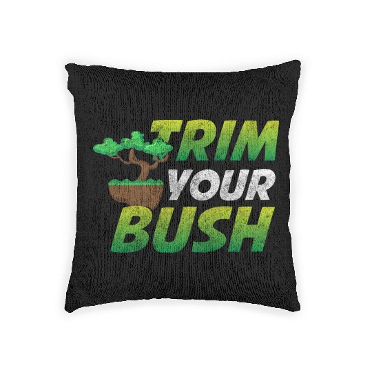 Bonsai Tree Asia Relaxation Plant Woven Pillows