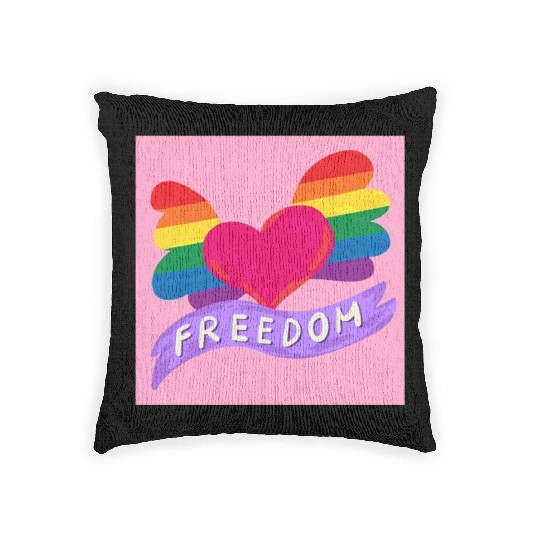 Love Freedom Woven Pillows