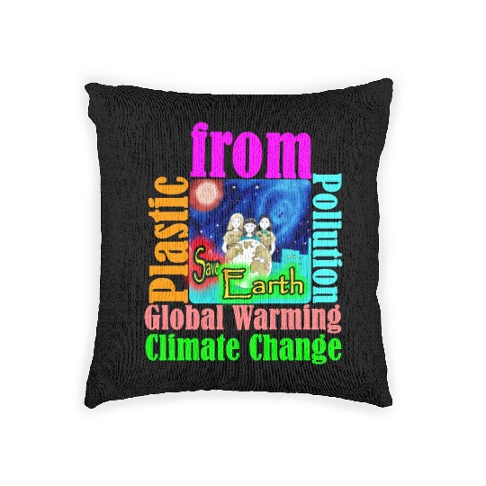 Save Earth Woven Pillows