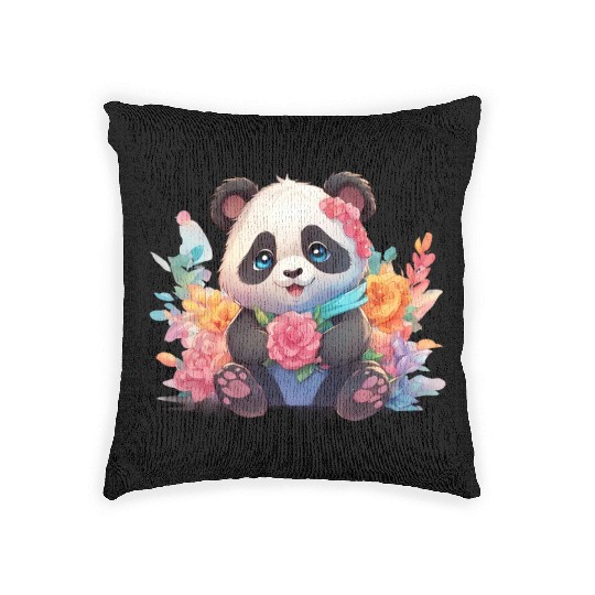 Bamboo Bliss Baby Panda Woven Pillows