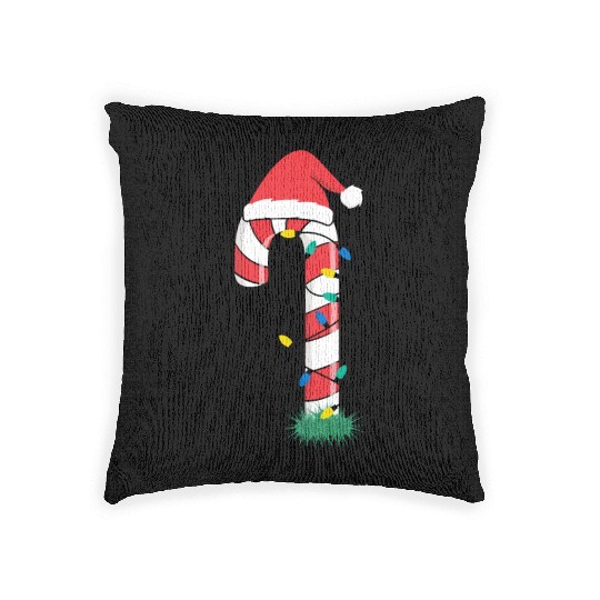 Christmas Candy Cane Santa Xmas Kids Toddler Youth Woven Pillows