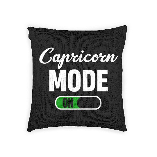 Capricorn Mode On Funny Horoscopes Astrophysics Woven Pillows