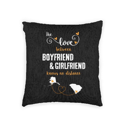 Love Between BF And GF Alaska To South Carolina Woven Pillows